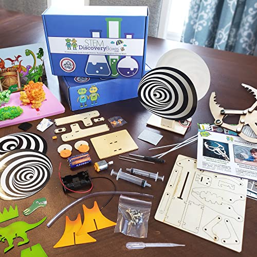 STEM Discovery Boxes Monthly Subscription Kit onth Box STEM Projects Boys & Girls Children Ages Teen Educational Science Learning Toys & Lab Experiments Set Perfect Kids Gift Crate