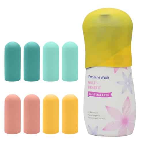 TRANOMOS Pack Silicone Bottle Covers, Travel Essentials for Women Men, Travel Size Toiletries, Cruise Ship Essentials, Accessories Luggage, Travel Must Haves, Elastic Sleeves for Leak Proofing