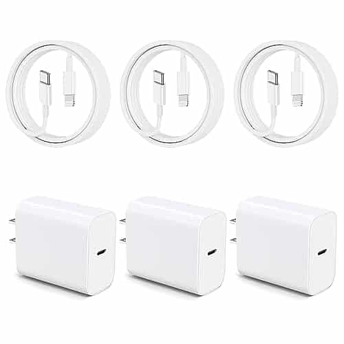 USB C Fast Charger FT [MFi Certified] Compatible with iPhone XS XR X iPad, Pack PD Wall Charger Block with FT Long Type C Lightning Cable (White)