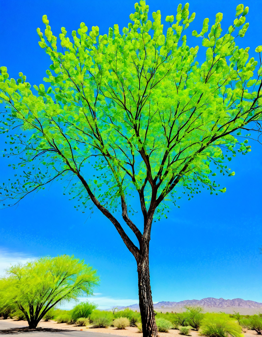 Purple Blooming Tree